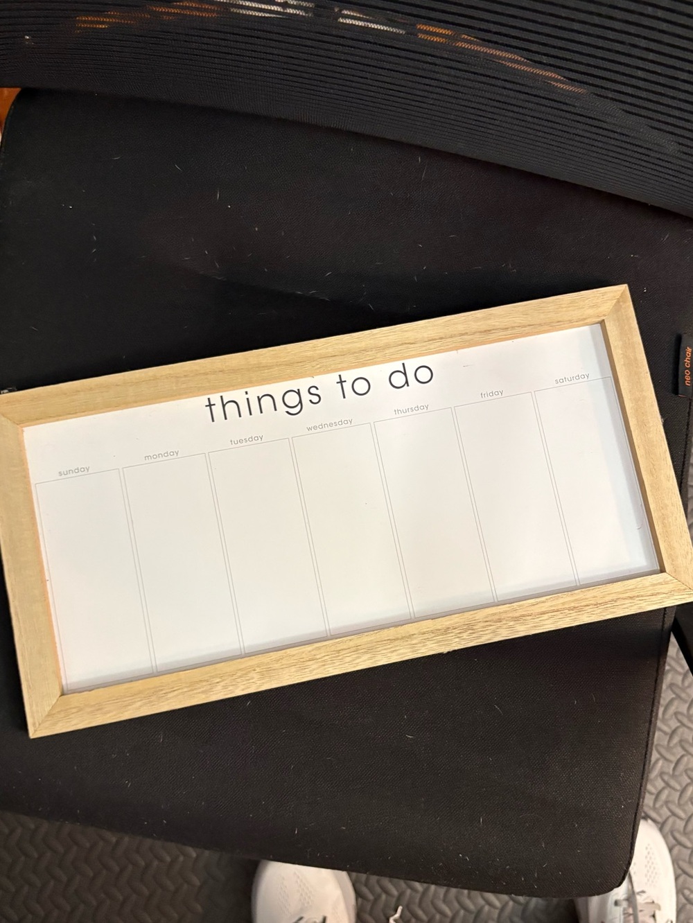 Things to do weekly board.